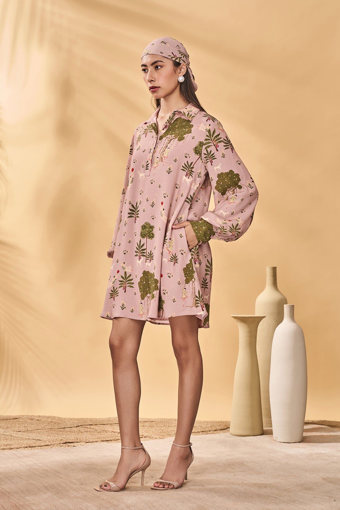 Masaba Pink Pirouette Picnic Mini Dress indian designer wear online shopping melange singapore