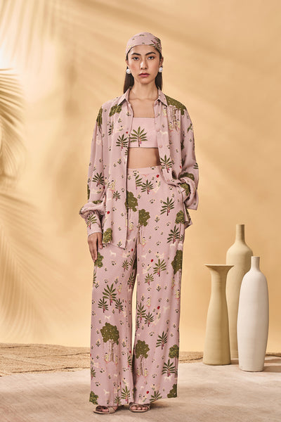 Masaba Pink Pirouette Picnic Trousers indian designer wear online shopping melange singapore