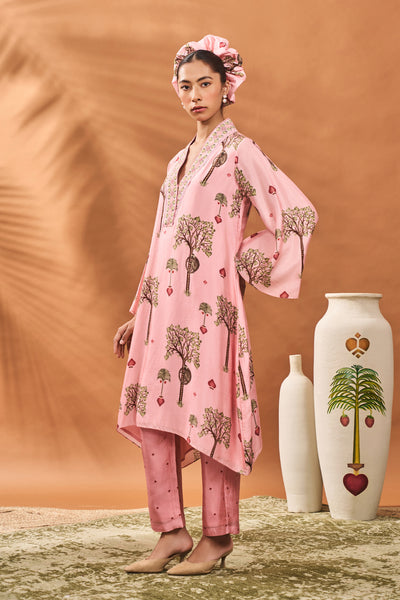 Masaba Pink Wildscape Tunic Set indian designer wear online shopping melange singapore