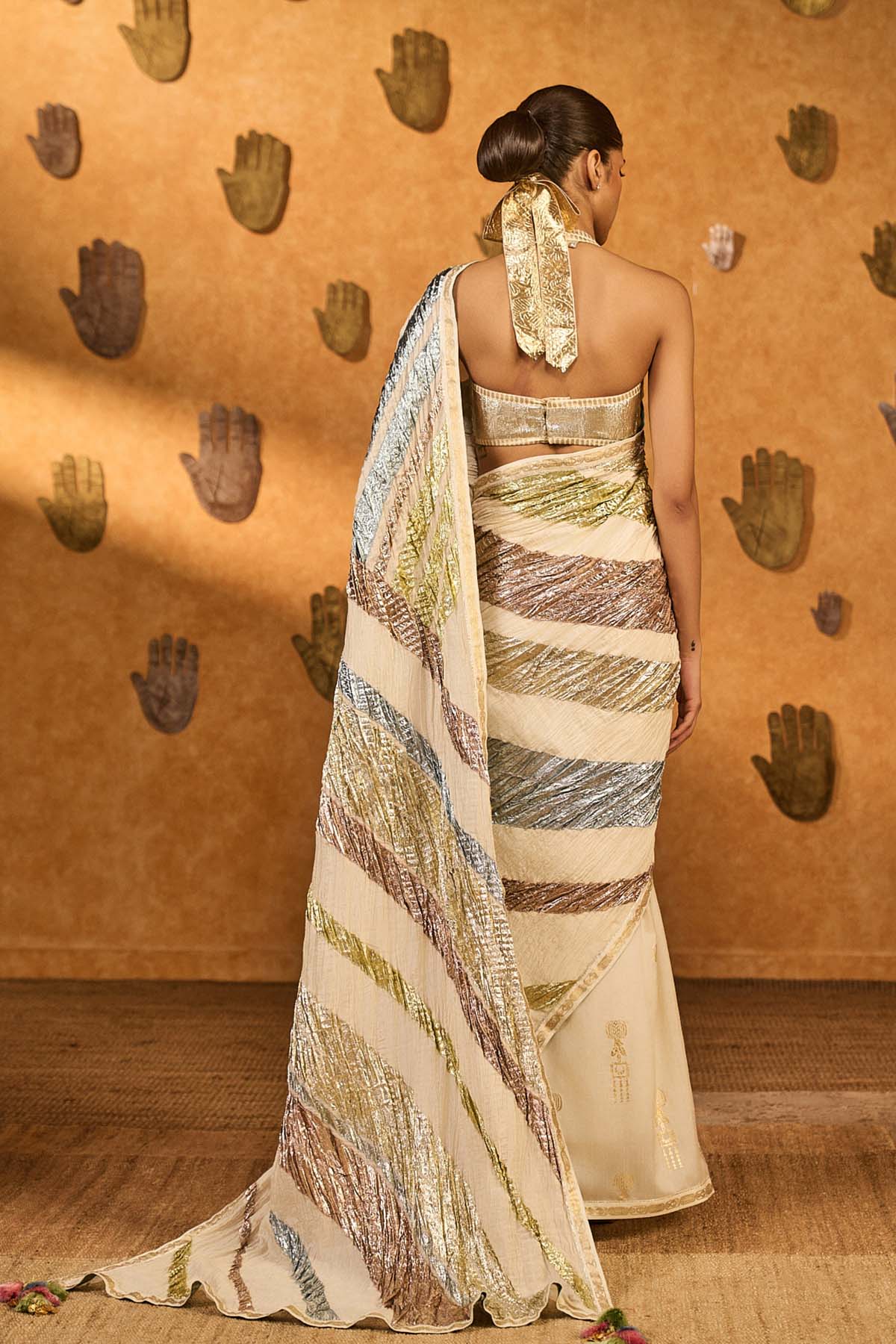 Masaba Rainbow Muse Gota Saree indian designer wear online shopping melange singapore 