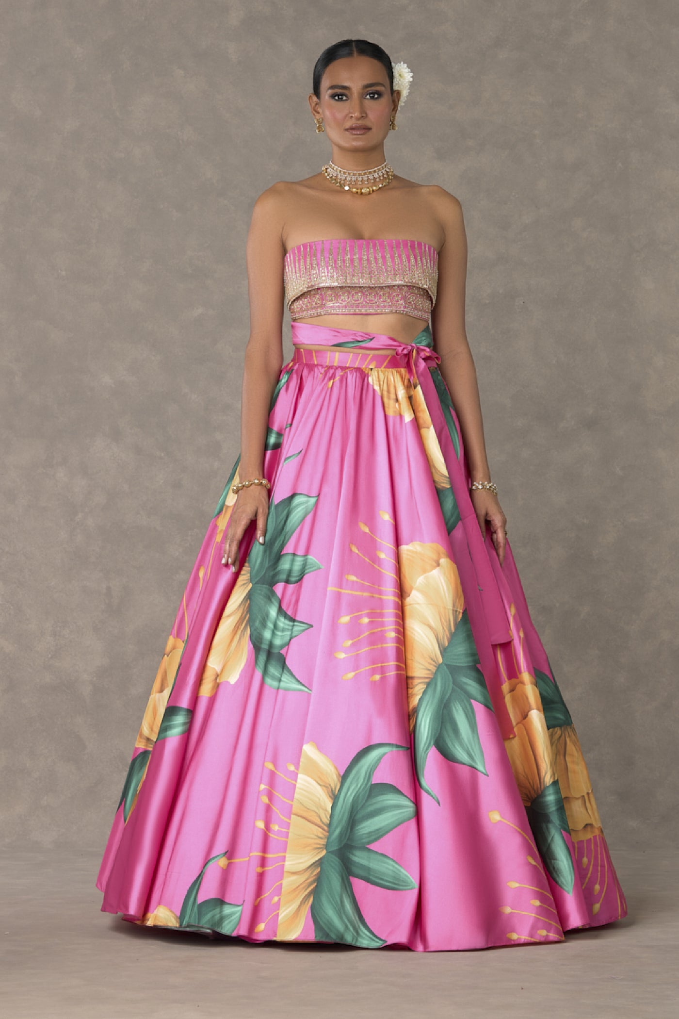 Masaba Rani Pink Masakali Skirt Set indian designer wear online shopping melange singapore