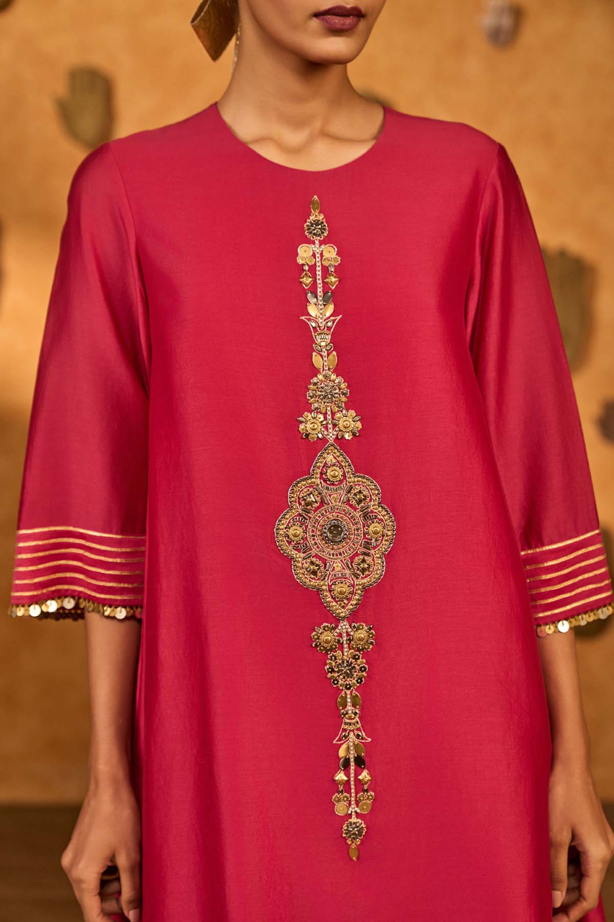 Masaba Raspberry Winddrop Kurta Set indian designer wear online shopping melange singapore 