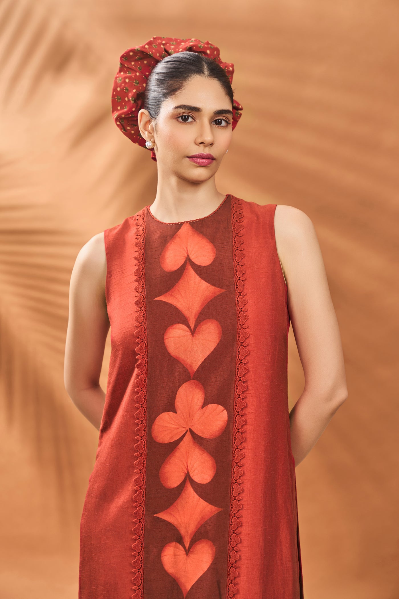 Masaba Red All Fours Tunic Set indian designer wear online shopping melange singapore