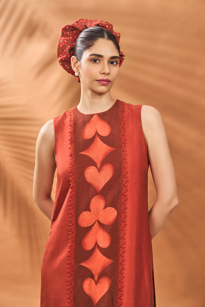 Masaba Red All Fours Tunic Set indian designer wear online shopping melange singapore