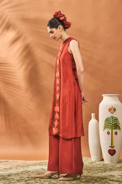 Masaba Red All Fours Tunic Set indian designer wear online shopping melange singapore