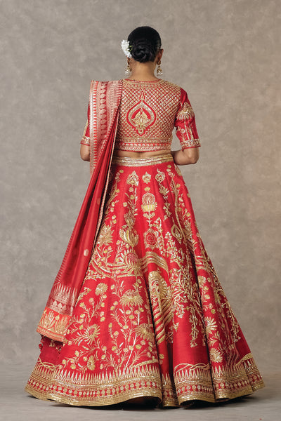 Masaba Red Bagh-E-Bahar Neelkamal Lehenga indian designer wear online shopping melange singapore