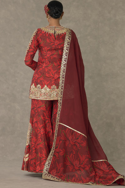 Masaba Red Gulmohar Sharara Set indian designer wear online shopping melange singapore