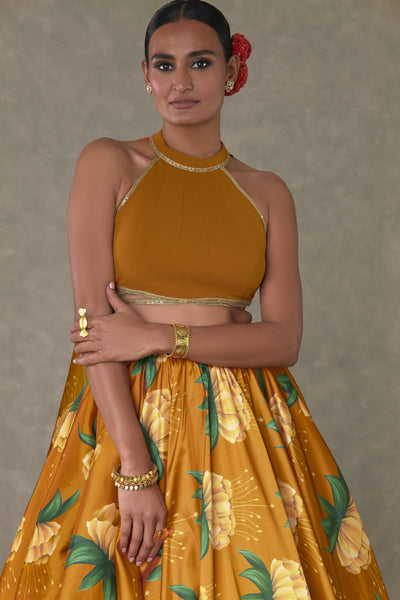 Masaba Rust Masakali Skirt Set indian designer wear online shopping melange singapore