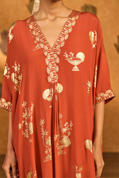 Masaba Rust Moon Garden Kurta Set indian designer wear online shopping melange singapore