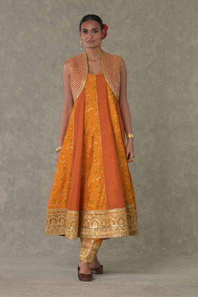 Masaba Rust Narangi Bagh Anarkali Set indian designer wear online shopping melange singapore