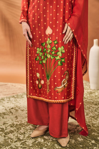 Masaba Rust Striped All Fours Kurta Set indian designer wear online shopping melange singapore