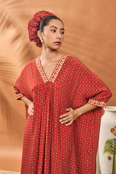 Masaba Rust Tree Of Hearts Tunic Set indian designer wear online shopping melange singapore