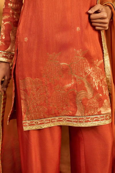 Masaba Rust Zen Kurta Set indian designer wear online shopping melange singapore 