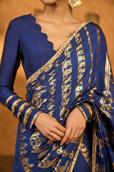 Masaba Sapphire Midas Touch Saree indian designer wear online shopping melange singapore 