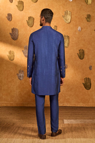 Masaba Menswear Sapphire Trinklet And Pots Kurta Set indian designer wear online shopping melange singapore 
