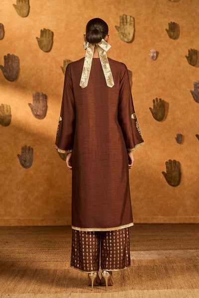 Masaba Sepia Cherry Vine Kurta Set indian designer wear online shopping melange singapore 
