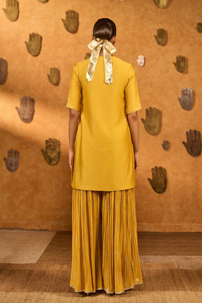 Masaba Spiced Ochre Gilded Kettle Kurta Set indian designer wear online shopping melange singapore
