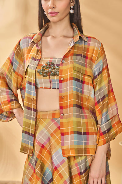 Masaba Sundowner Checkered Swing Set indian designer wear online shopping melange singapore
