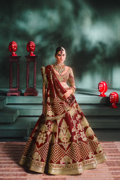 Masaba The Aalu Bukhara Lehenga Set indian designer wear online shopping melange singapore
