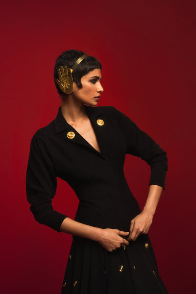 Masaba The Black Bombay Jacket Set indian designer wear online shopping melange singapore