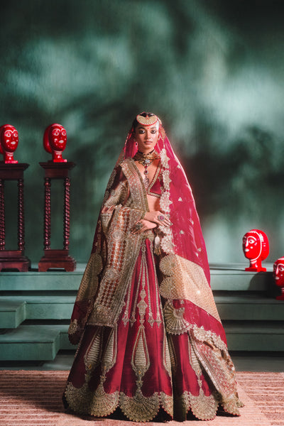 Masaba The Gajar Halwa Lehenga indian designer wear online shopping melange singapore