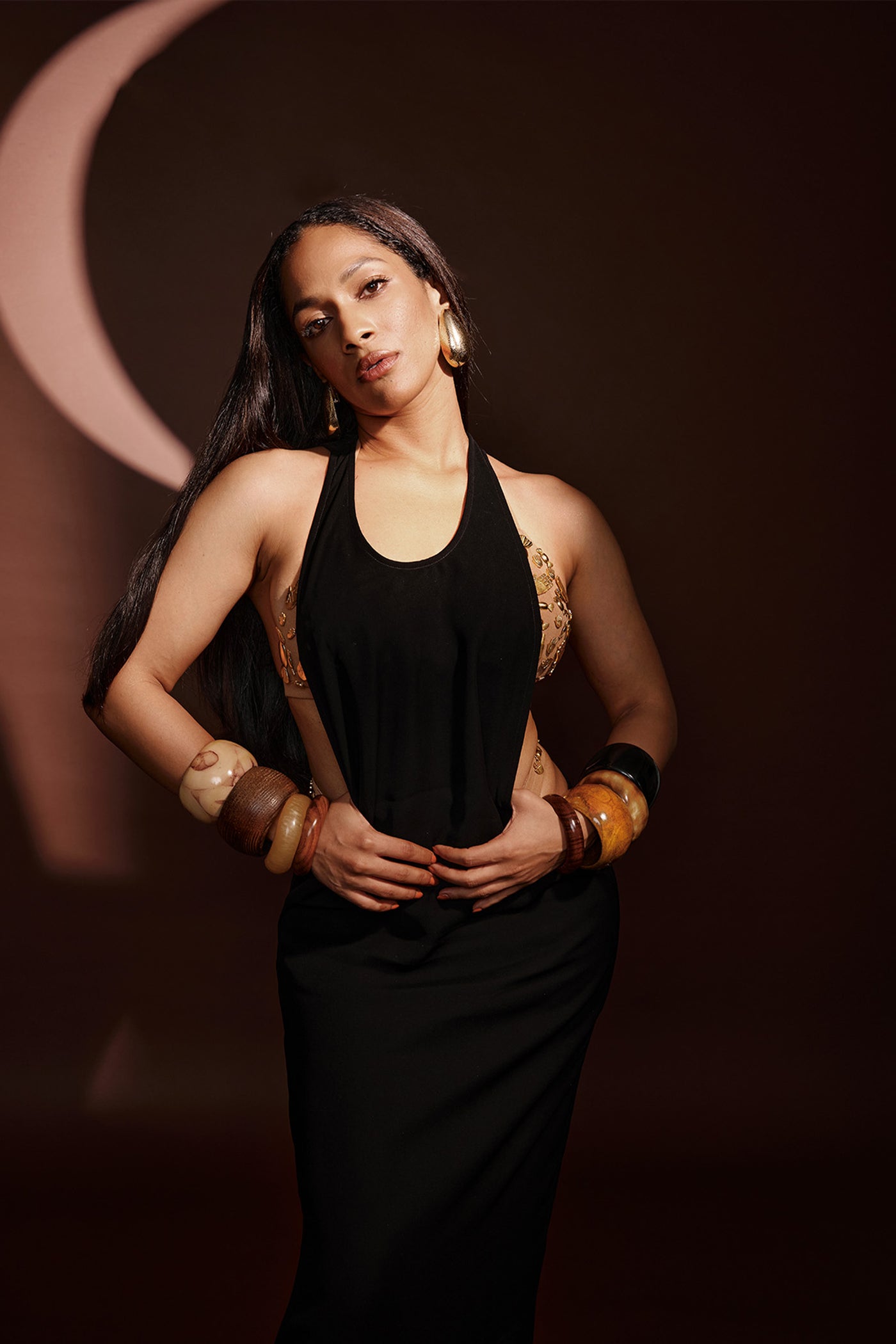 Masaba The Idgaf Dress With The Biscuit Bra And Whip indian designer wear online shopping melange singapore