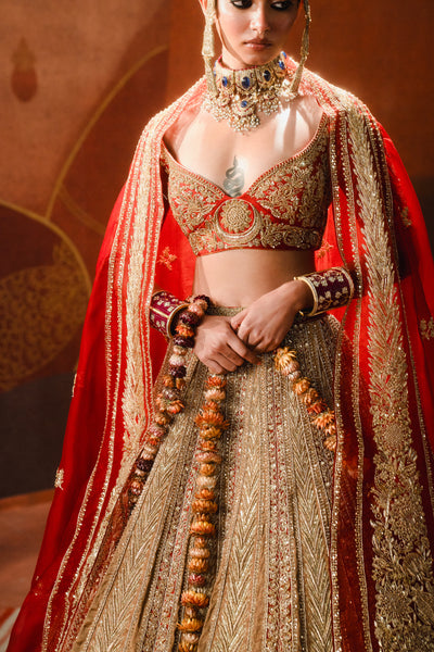 Masaba The Khubani Ka Meetha Lehenga indian designer wear online shopping melange singapore