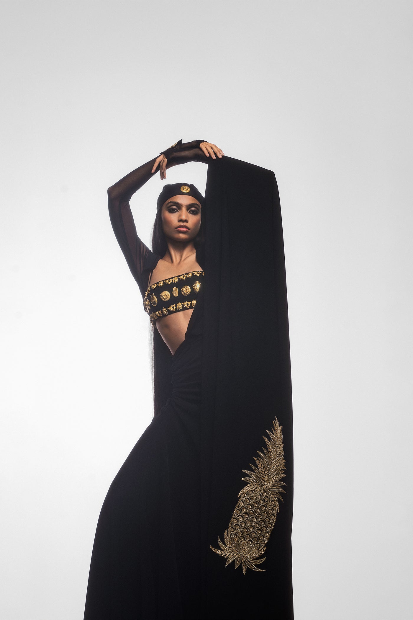 Masaba The Midnight Cocktail Saree indian designer wear online shopping melange singapore