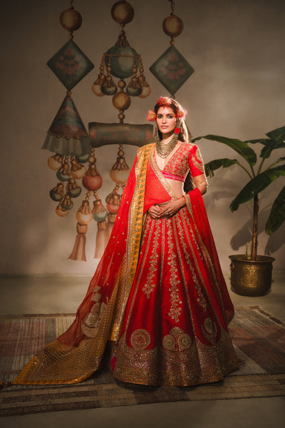 Masaba The Rooh Afza Lehenga Set indian designer wear online shopping melange singapore
