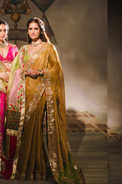 Masaba The Son Barfi Saree With Dupatta indian designer wear online shopping melange singapore