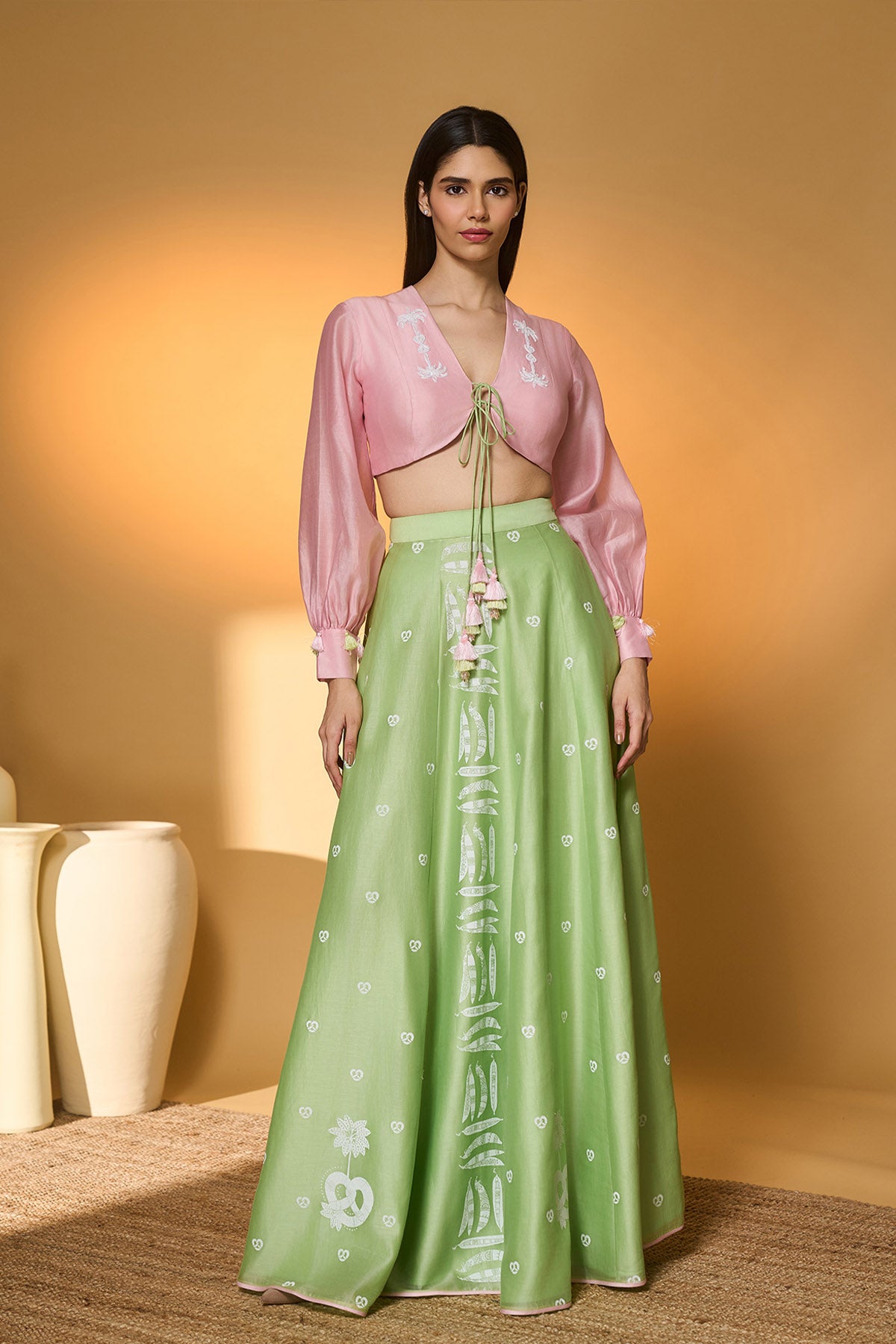 Masaba Totem Pod On Lunar Aisle Skirt Set indian designer wear online shopping melange singapore 