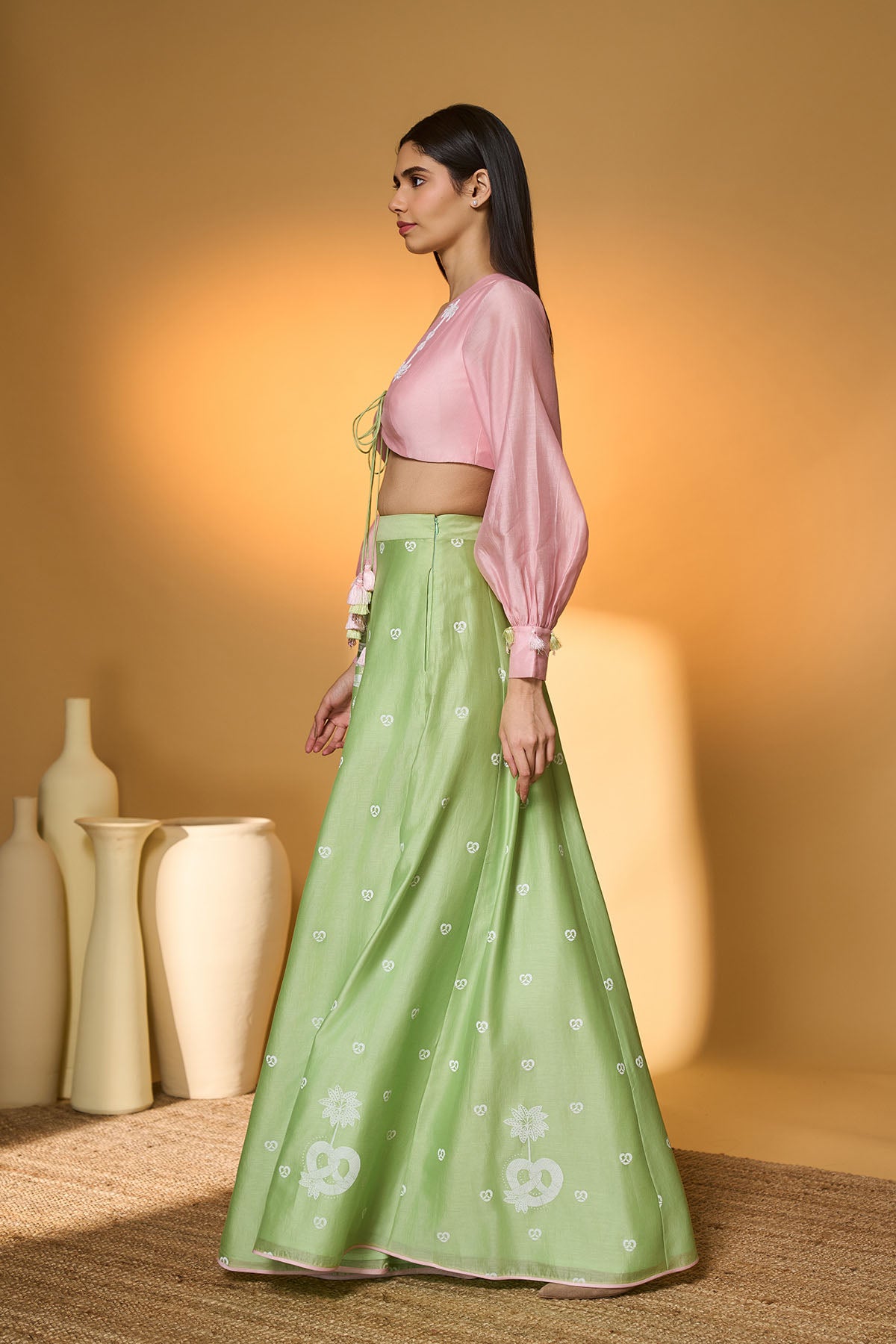 Masaba Totem Pod On Lunar Aisle Skirt Set indian designer wear online shopping melange singapore 