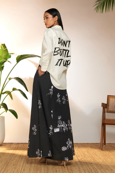 Masaba Tropical Greyscale Maxi Skirt indian designer wear online shopping melange singapore