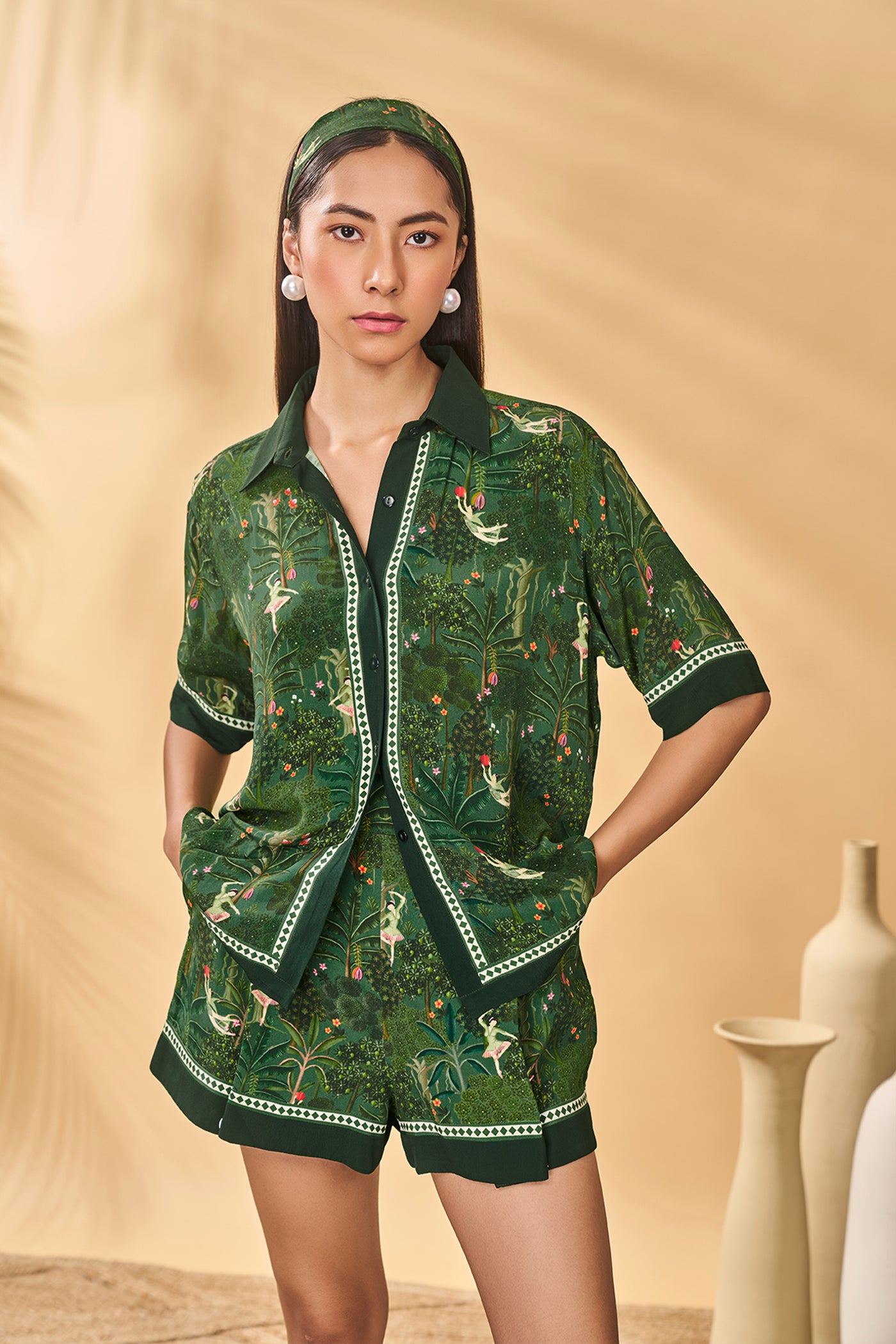Masaba Tutus And Tapestries Shorts Set indian designer wear online shopping melange singapore