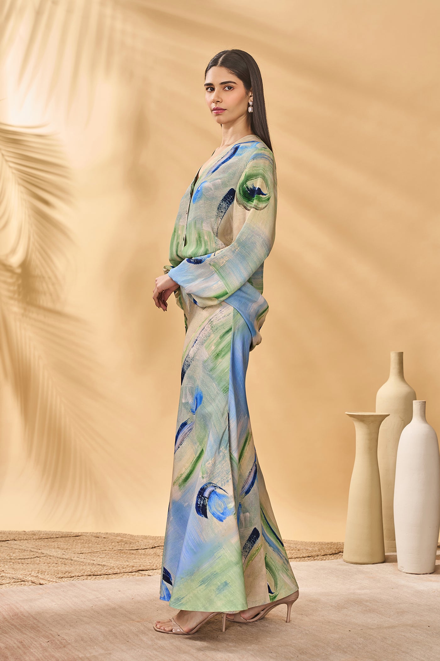 Masaba Whirl Wind Trumpet Skirt Set indian designer wear online shopping melange singapore