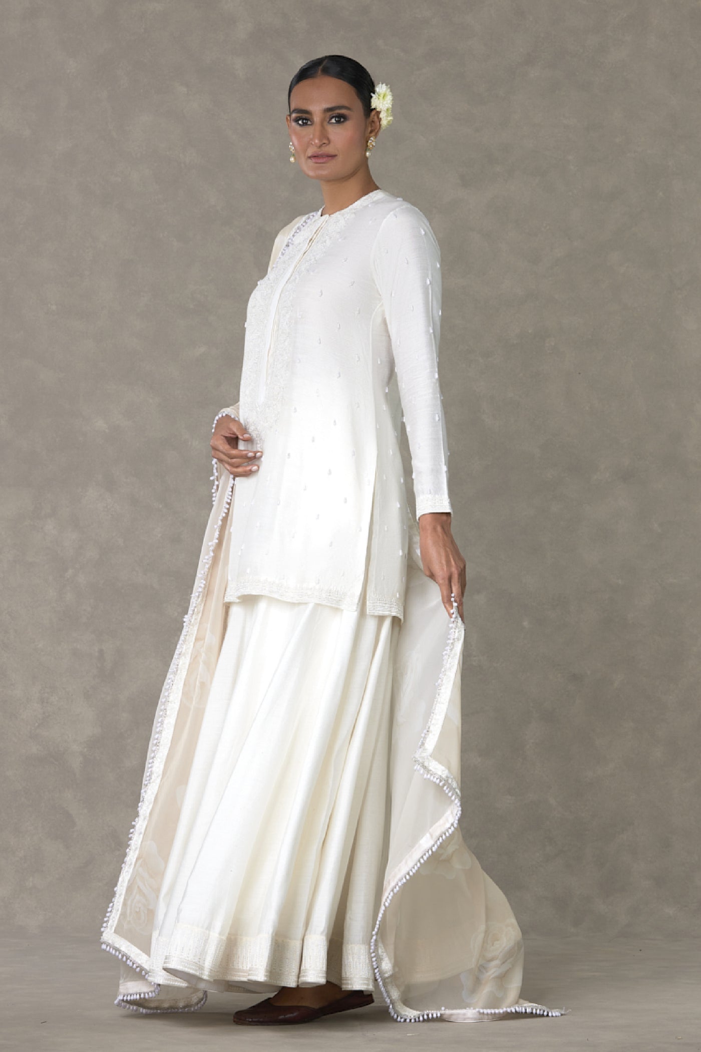 Masaba White Pearl Sharara Set indian designer wear online shopping melange singapore
