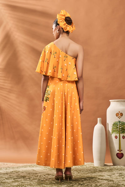 Masaba Yellow Spade Blossom Fusion Set indian designer wear online shopping melange singapore