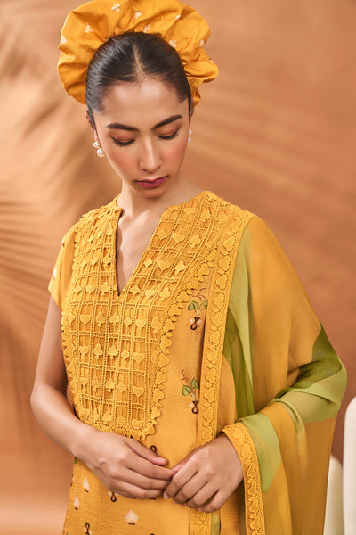 Masaba Yellow Spades Blossom Ckd indian designer wear online shopping melange singapore