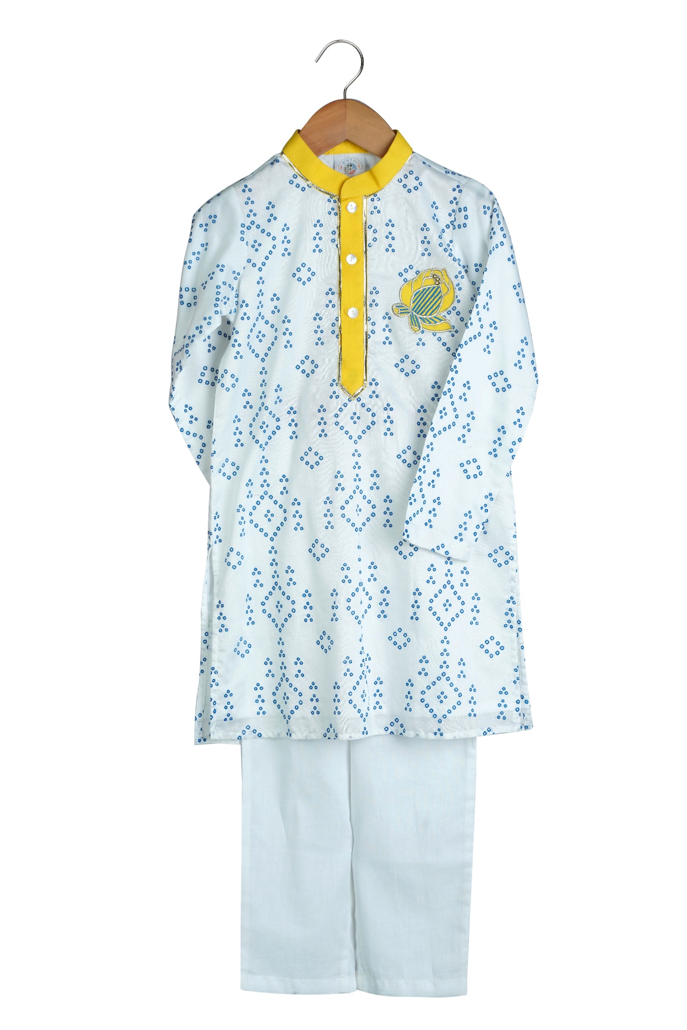 Mi Dulce An'ya Embroidered Bandhej Kurta indian designer wear online shopping melange singapore