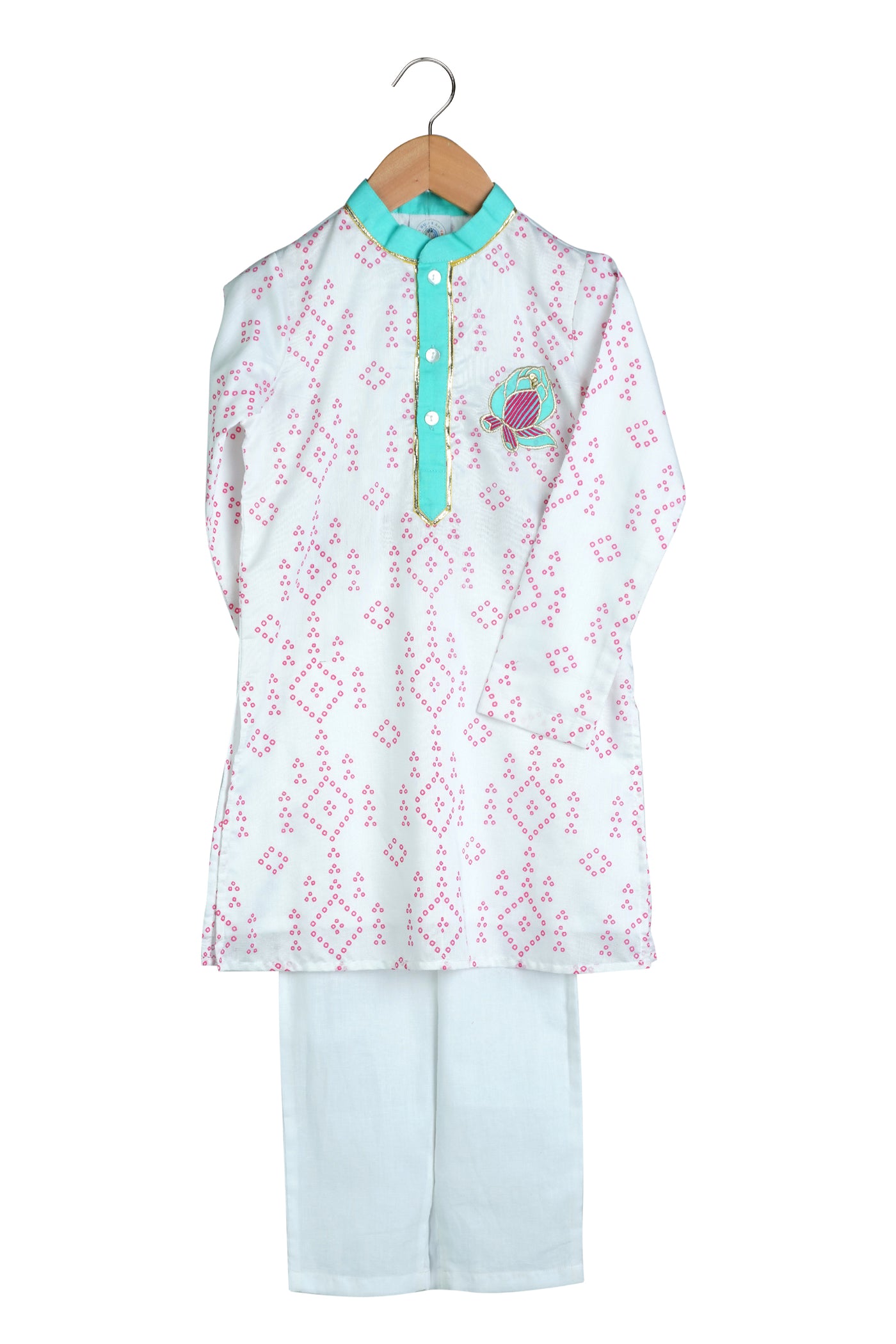 Mi Dulce An'ya Embroidered Bandhej Kurta indian designer wear online shopping melange singapore