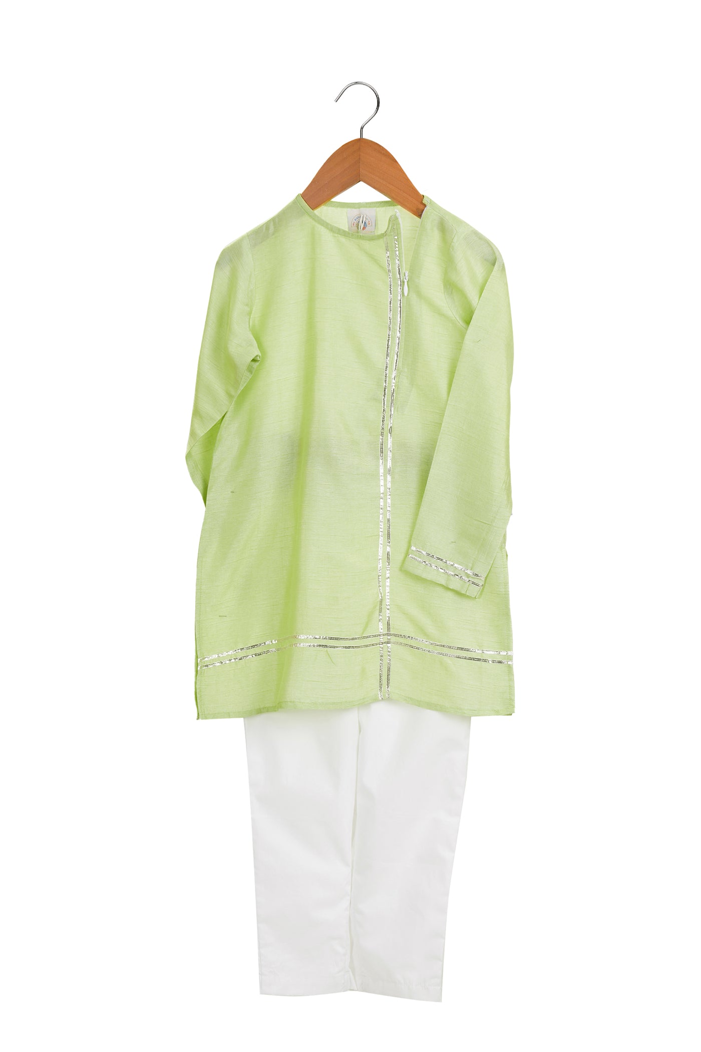 Mi Dulce An'ya Zip Gota Kurta Lemon indian designer wear online shopping melange singapore