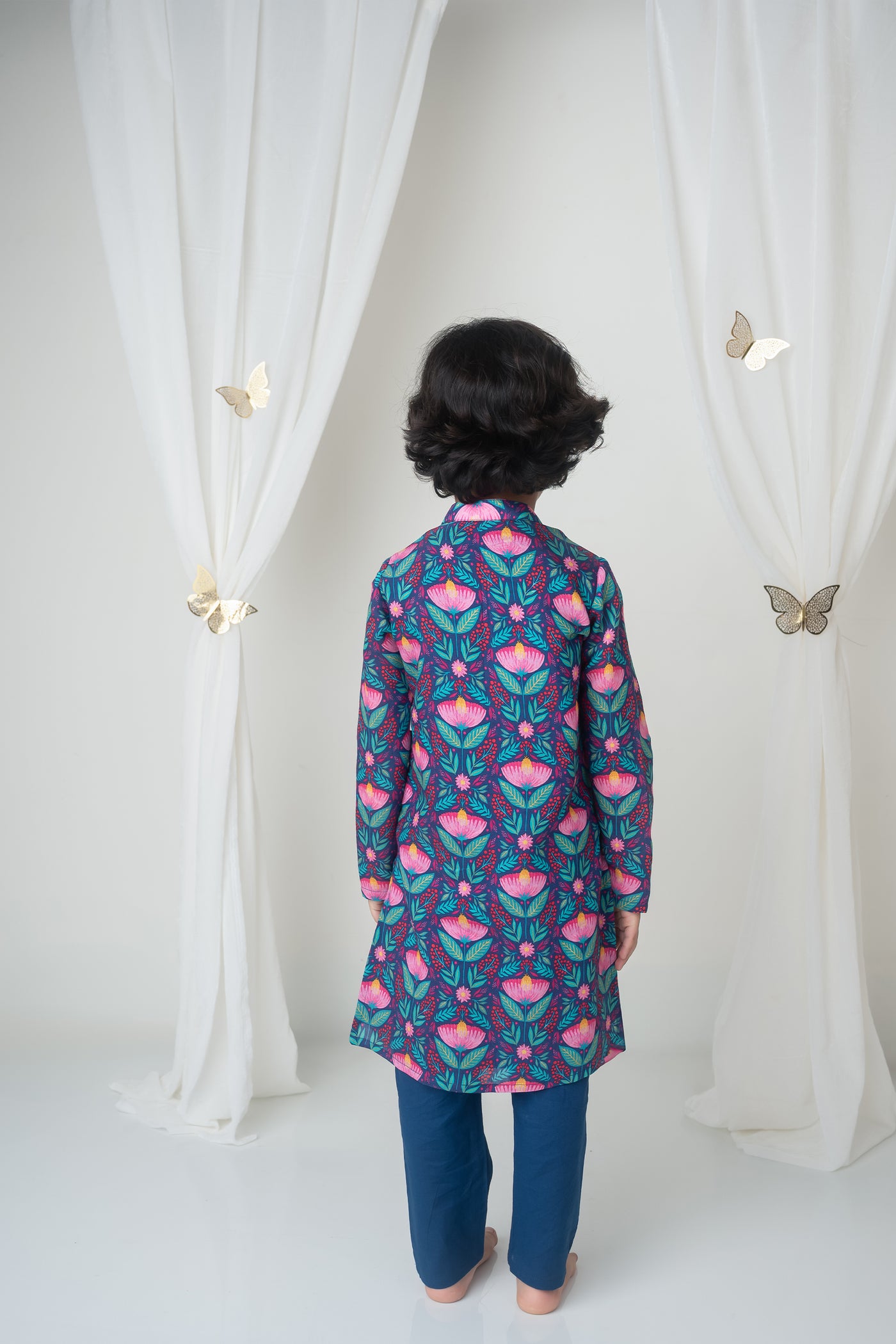 Mi Dulce An'ya Floral Printed Kurta Set indian designer wear online shopping melange singapore