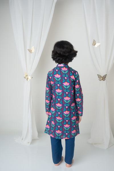 Mi Dulce An'ya Floral Printed Kurta Set indian designer wear online shopping melange singapore