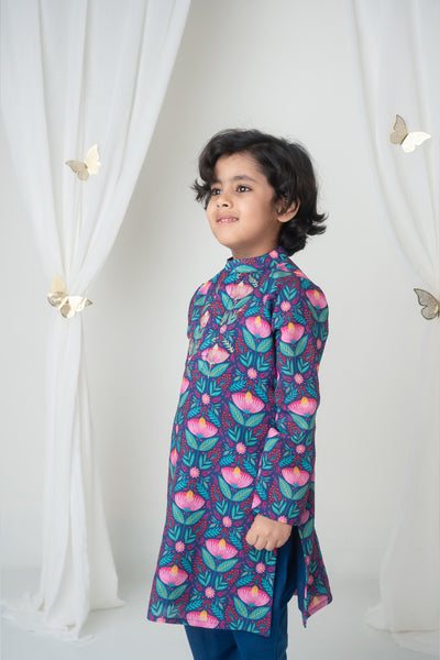 Mi Dulce An'ya Floral Printed Kurta Set indian designer wear online shopping melange singapore