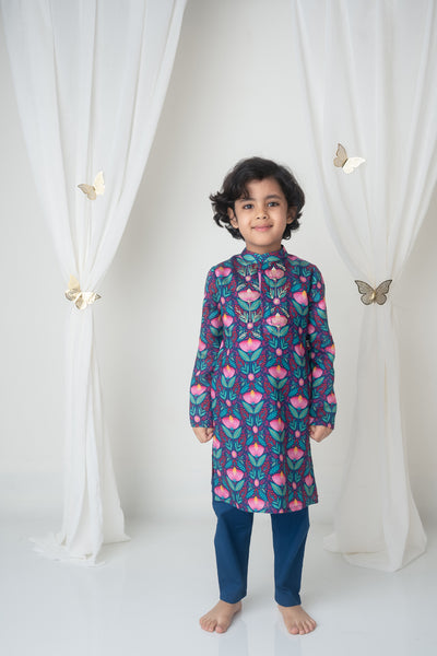 Mi Dulce An'ya Floral Printed Kurta Set indian designer wear online shopping melange singapore