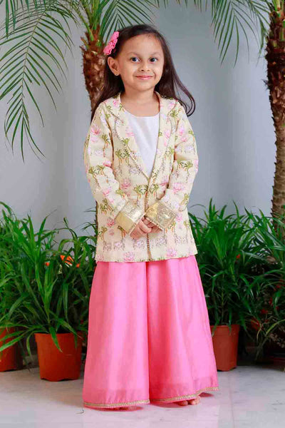 Mi Dulce An'ya Pomegranate Off Shoulder Top And  Skirt Set indian designer wear online shopping melange singapore 
