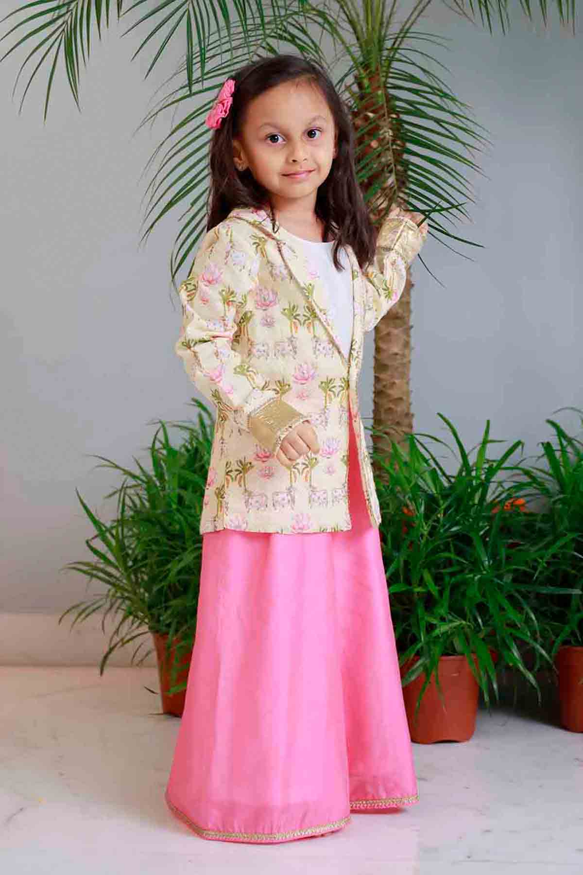 Mi Dulce An'ya Pomegranate Off Shoulder Top And  Skirt Set indian designer wear online shopping melange singapore 