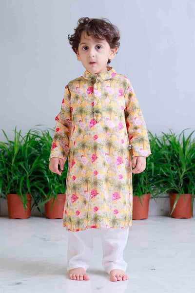 Mi Dulce An'ya Pomegranate Striped Kurta Set indian designer wear online shopping melange singapore