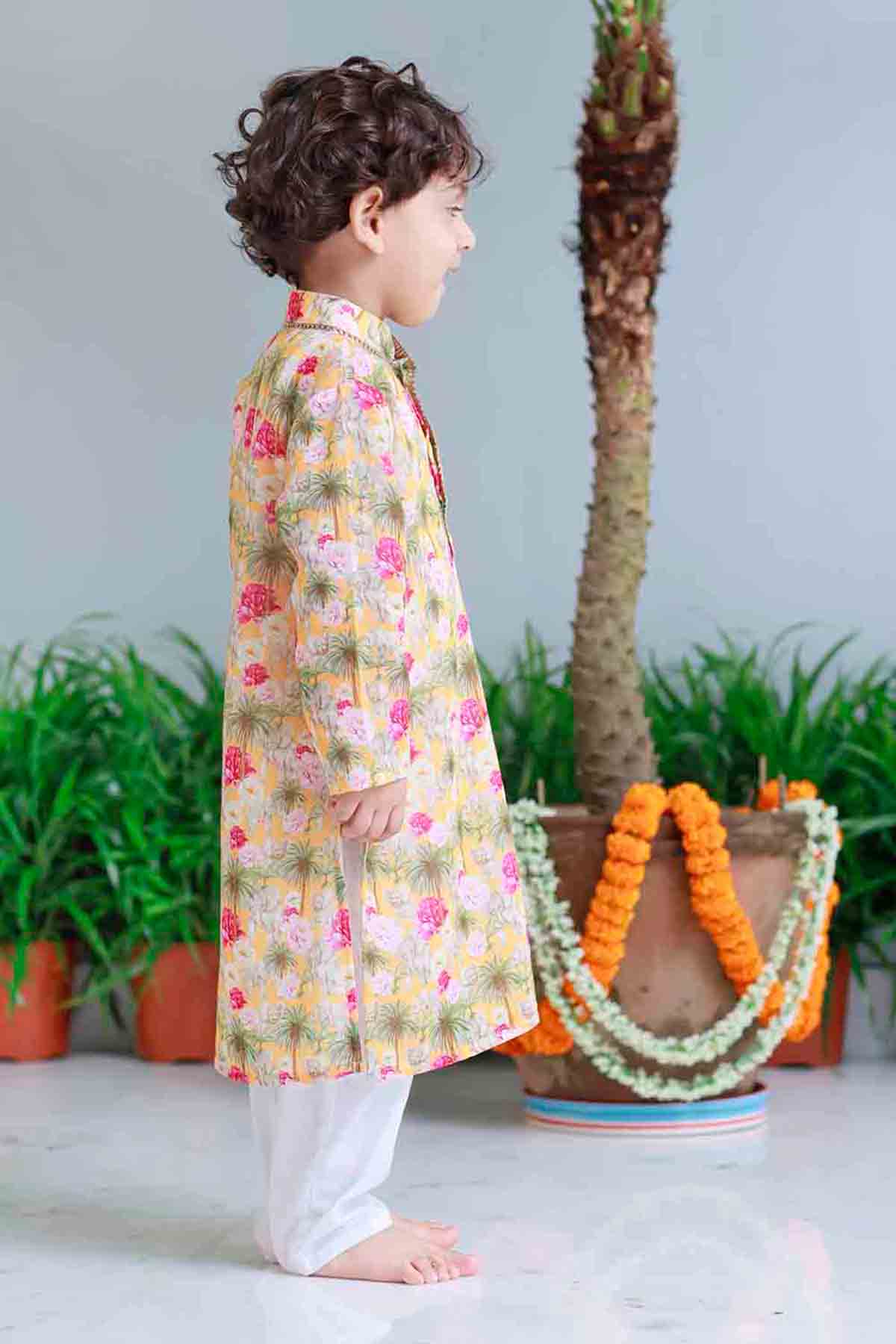 Mi Dulce An'ya Pomegranate Striped Kurta Set indian designer wear online shopping melange singapore