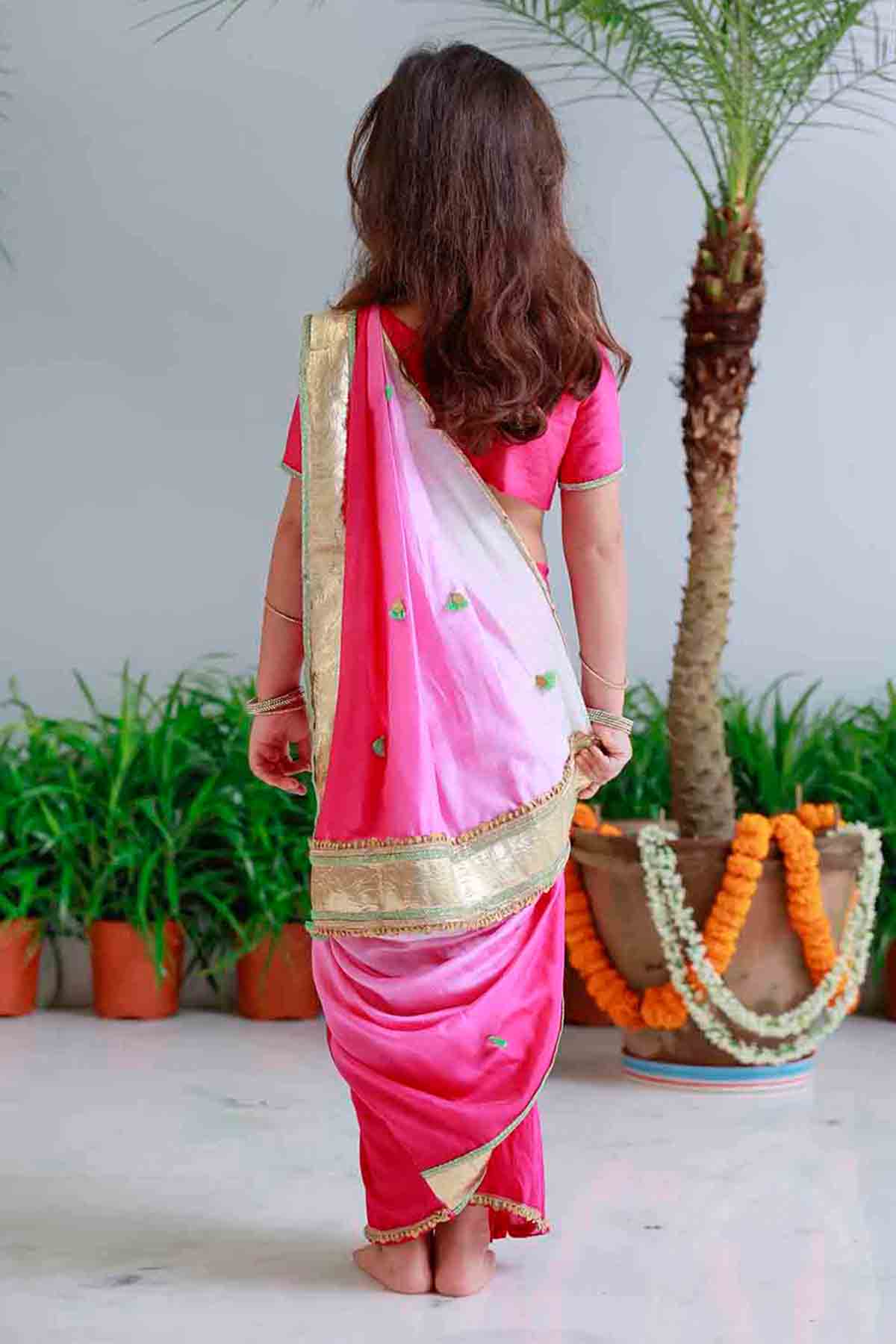 Mi Dulce An'ya Sunset Applique Dhoti Set indian designer wear online shopping melange singapore 